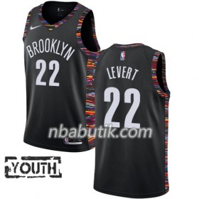 NBA Børn Trøje Brooklyn Nets Caris LeVert 22 2018-19 Nike City Edition Sort Swingman
